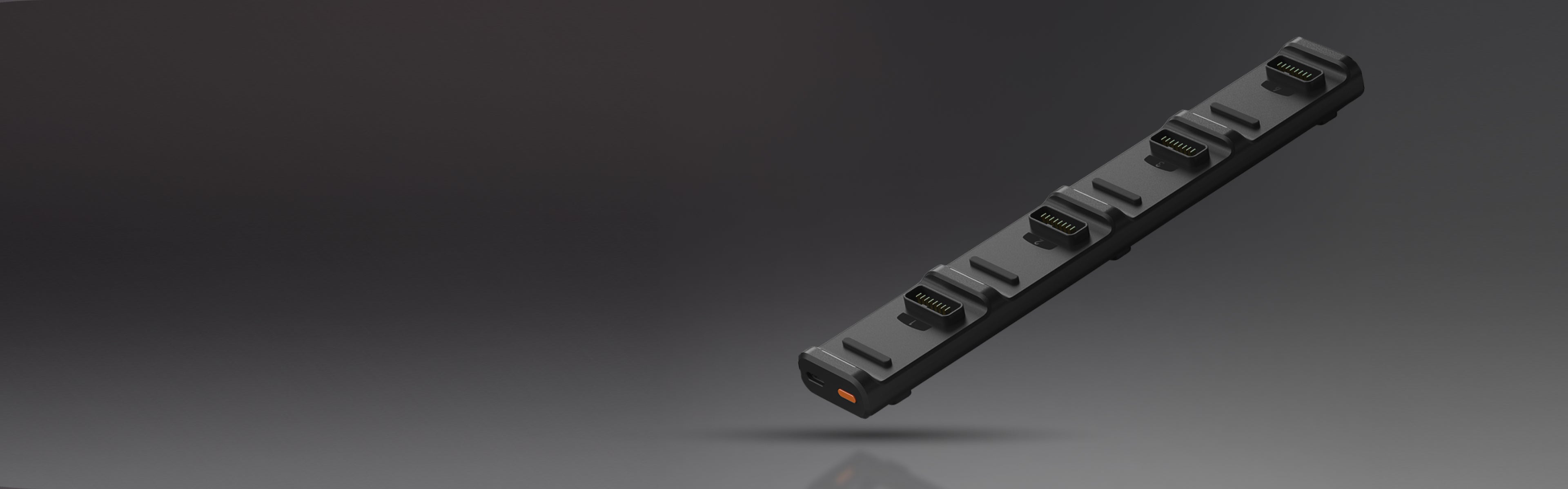 Real Hypershell 4-Port Charging Hub shown on a dark manufacturer product background